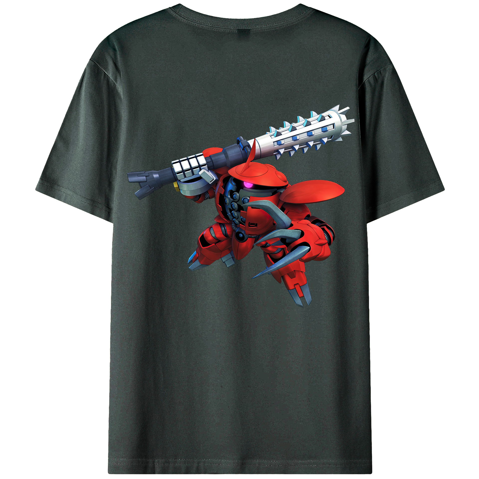 （画像用） 機動戦士ガンダム Mobile Suit Gundam 綿100％ メンズ半袖Tシャツ（バックプリント） 通気性